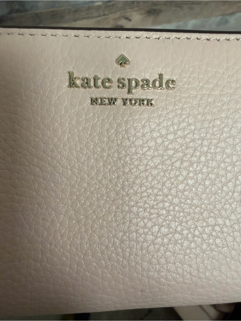 Kate Spade Pink Pebbled Leather Bifold Wallet OS